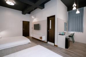 Postel nebo postele na pokoji v ubytování Starrywhale hostel