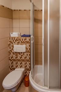 Koupelna v ubytování Apartmány Hrady