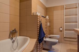 Koupelna v ubytování Apartmány Hrady