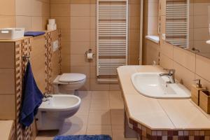 Koupelna v ubytování Apartmány Hrady
