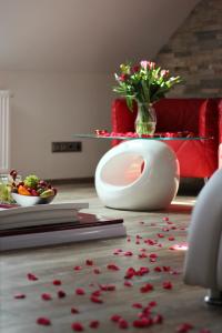 Χώρος καθιστικού στο Romantický wellness suite hotel Heinz