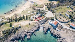 an aerial view of an island in the water at Apartment Sv. Marak in Risika