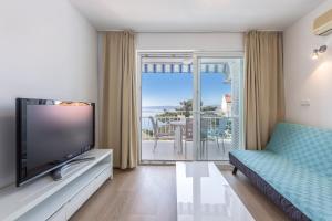 TV a/nebo společenská místnost v ubytování Apartments Selce