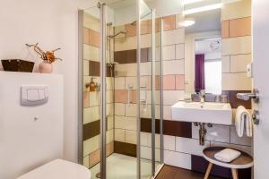 Koupelna v ubytování Hotel F-RITZ