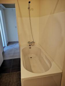 una bañera con ducha en un baño en Oeiras Historic Bedrooms, en Oeiras