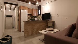 A television and/or entertainment centre at ALOJAMIENTO EN SEVILLA-TRIANA