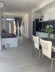 Kuchyň nebo kuchyňský kout v ubytování Modern Apartments Day