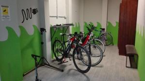 a group of bikes parked in a room at Best Western Plus Royal Superga Hotel in Cuneo