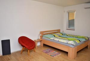 Voodi või voodid majutusasutuse Apartmány Přítluky toas