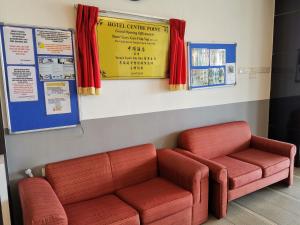 Ein Sitzbereich in der Unterkunft Hotel Centre Point Tampin