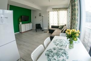 Kuchyňa alebo kuchynka v ubytovaní Zielone Apartamenty