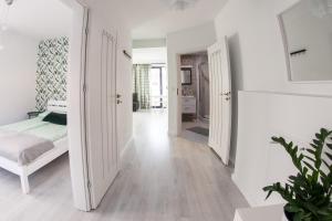 Posteľ alebo postele v izbe v ubytovaní Zielone Apartamenty