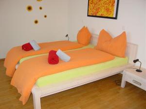 Cama o camas de una habitación en Gasthof Raben