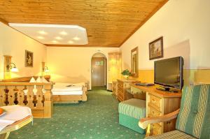 TV a/nebo společenská místnost v ubytování Hotel Bergheimat