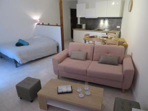 Χώρος καθιστικού στο Le STUDIO "LA PLAGE" 3 ETOILES face à la mer