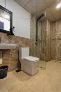希卡杜瓦的住宿－L&D Stay Inn，一间带卫生间和水槽的浴室