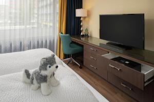 TV a/nebo společenská místnost v ubytování Staypineapple, Hotel Rose, Downtown Portland