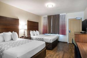 Postel nebo postele na pokoji v ubytování Downtown Hollywood Gardens Inn & Suites