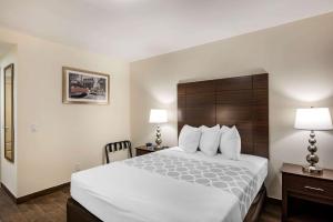 Postel nebo postele na pokoji v ubytování Downtown Hollywood Gardens Inn & Suites