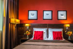 Posteľ alebo postele v izbe v ubytovaní Budapest Airport Hotel Stáció Wellness & Konferencia