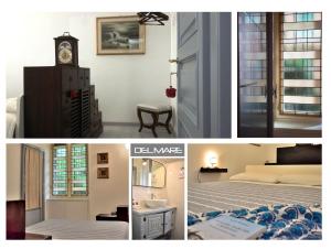uma colagem de fotos de um quarto e um quarto em Plan Sea Guest House em Santa Margherita Ligure