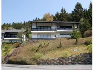 una casa grande en la cima de una colina en Haus Bergzicht en Schwalefeld