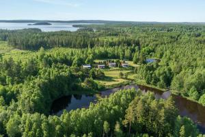 Ett flygfoto av Ålebro stugby