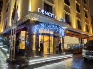 a facade of a jewelry store at night at Dencity Hotels & Spa in Istanbul