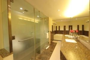 Koupelna v ubytování Hotel Eefa