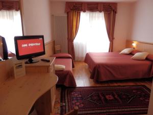 TV a/nebo společenská místnost v ubytování Hotel Dolomiti