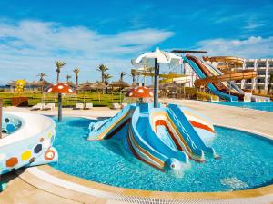 a water slide at a water park at AQI Skanes Resort in Monastir