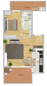 a floor plan of a house at Appartment Trojer in Merano