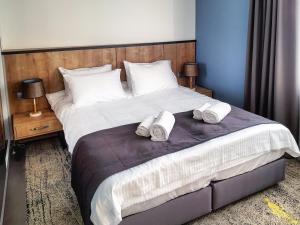 Voodi või voodid majutusasutuse Hotel Alpha toas