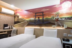Katil atau katil-katil dalam bilik di Morwing Hotel - Culture Vogue