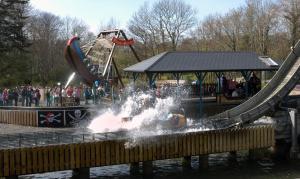 a water park with a slide and a roller coaster at Roscaoin House in Westport