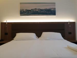 Posteľ alebo postele v izbe v ubytovaní Albergo Delle Alpi