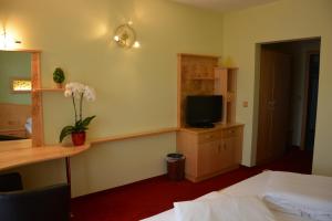 Televiisor ja/või meelelahutuskeskus majutusasutuses Hotel Böhmerwaldhof