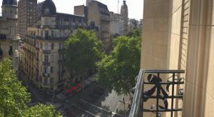 a view of a city street from a building at La Casa de Lola BA in Buenos Aires