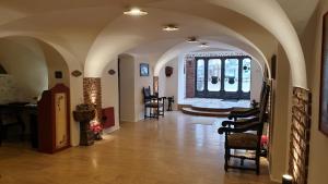 Ein Sitzbereich in der Unterkunft Hotel 3 Gemsen