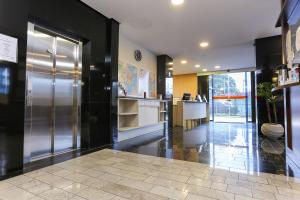 Η κουζίνα ή μικρή κουζίνα στο Hotel Express Rodoviária