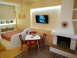 Posezení v ubytování Luxury studio in the centre of Palaikastro