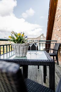 Ein Balkon oder eine Terrasse in der Unterkunft Ferienhaus "Sonnenküken"