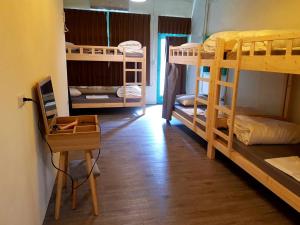 Krevet ili kreveti na kat u jedinici u objektu MILU Backpacker Hostel