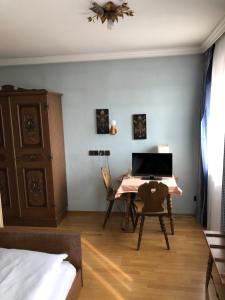 TV a/nebo společenská místnost v ubytování Hotel Pflieger