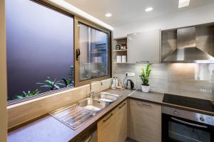 Kuchyň nebo kuchyňský kout v ubytování Lemar Luxury Apartments