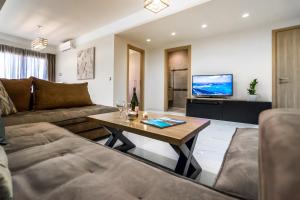 Posezení v ubytování Lemar Luxury Apartments