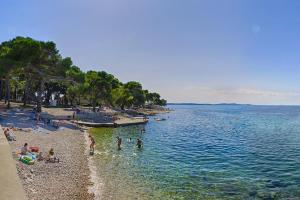 a group of people in the water at a beach at Luxury Villa Nada with Pool in Petrcane