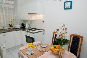 Kuchyň nebo kuchyňský kout v ubytování HELENA Apartman