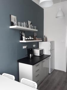 Kuchyň nebo kuchyňský kout v ubytování HEMNES Apartman