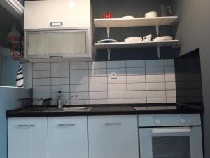 Kuchyň nebo kuchyňský kout v ubytování HEMNES Apartman